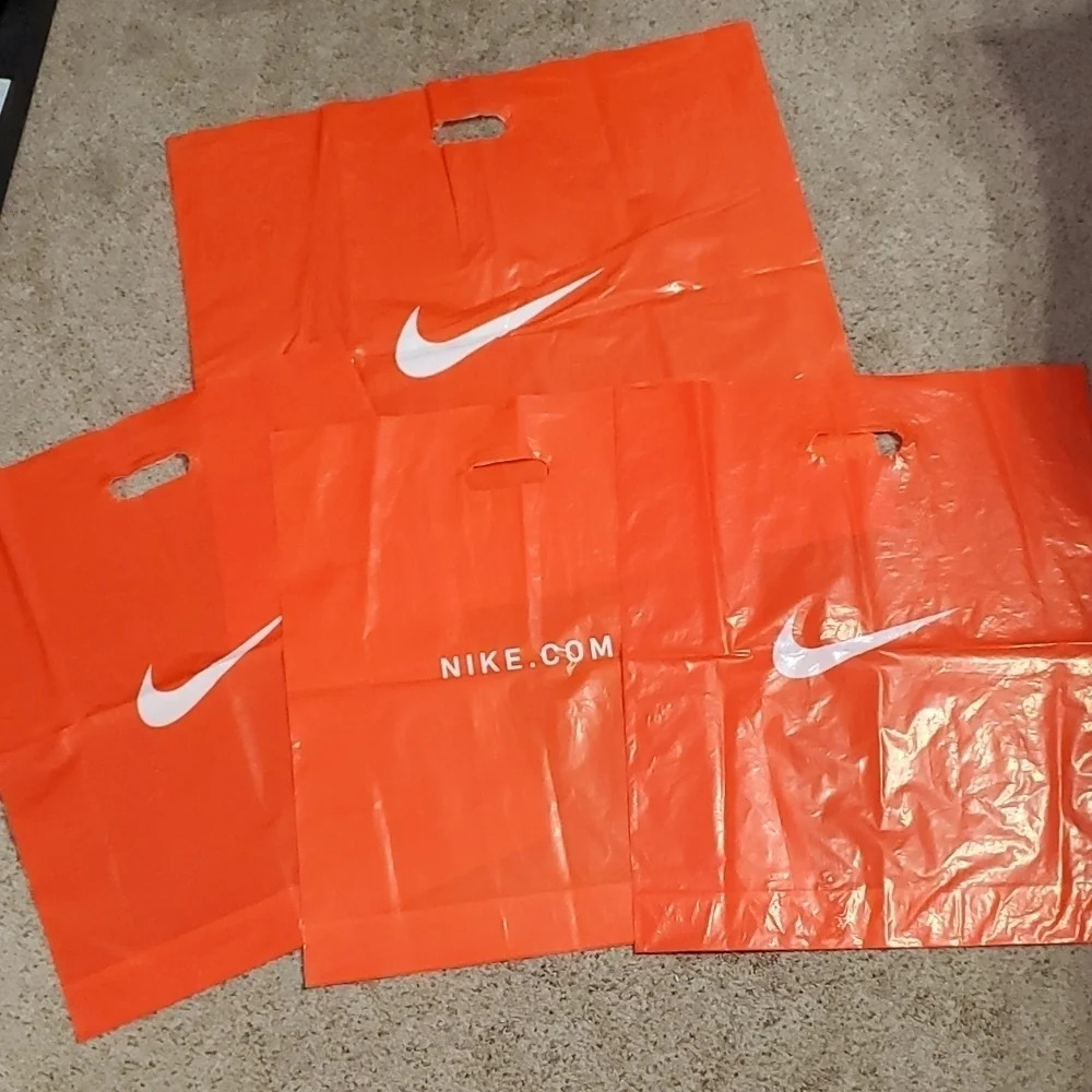 Nike Plastic Shopping Bags Set of 4